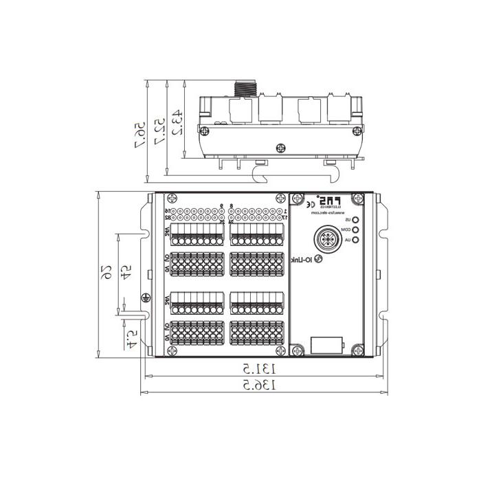 IP20, IO-Link Hub, NPN, 32DI/DO adaptive, Class B, terminal module, 009C51