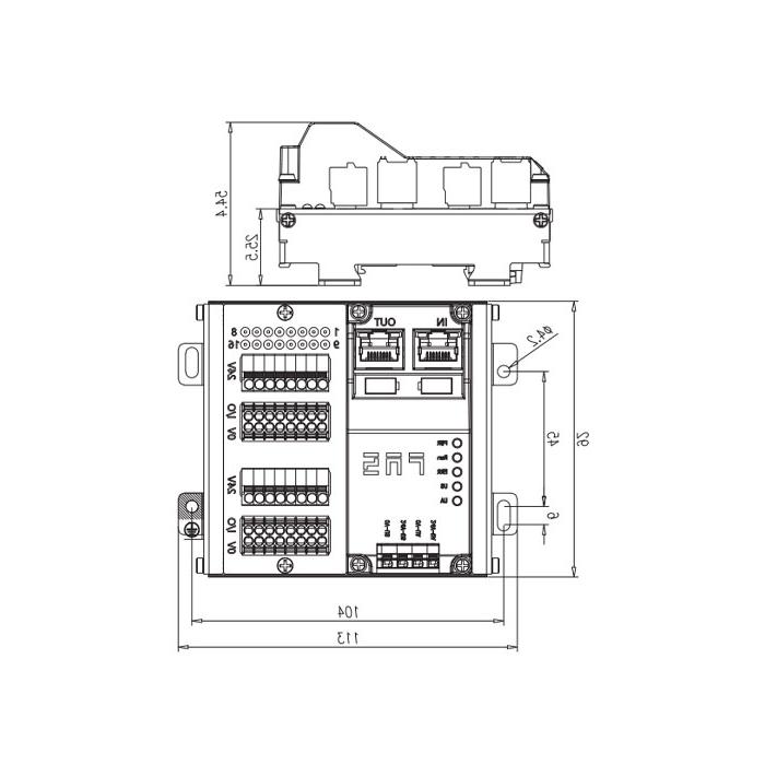 Multi-protocol modules IP20, 16DI/DO adaptive configuration, NPN, terminal type, RJ45 network port, remote module, 009B12